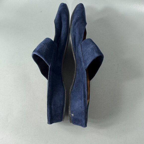 Aquatalia Made in Italy Navy Blue Suede Slide-in Sandals, Size 7 - Picture 8 of 13